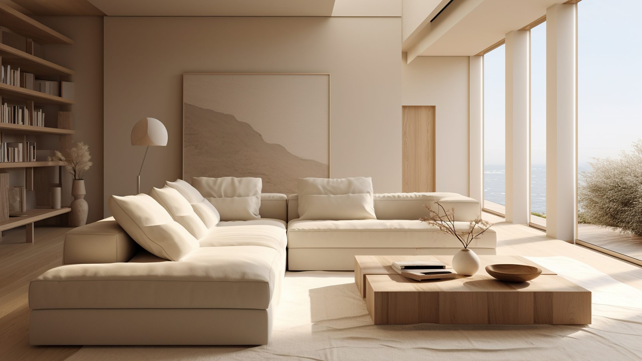 Living room with inlet view